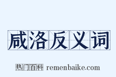 咸洛反义词是什么意思的图片